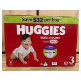 Huggies Little Movers Size 3 Diapers, 192 Count