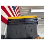 Stackable Black and Yellow Storage Totes