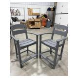 2 polywood outdoor bar height chairs