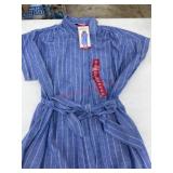 Nine West Blue Striped Kimono Dress, Size XL