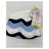Women's Medium Crochet Shorts with Wave Pattern