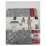 Women's Gray Rib Pajama Set, XS, 2-Piece