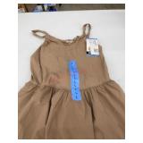 Ladies Tan Spaghetti Strap Dress, Size Large