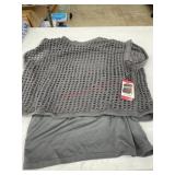 Steve Madden Gray Crochet Top with Tank - Size XL