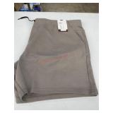 Men's 4XL Beige Elastic Waist Shorts