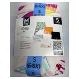 Five-Pack Girls' Printed Shorts, Size S (6/6X)