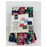Five-Pack Girls' Cartwheel Shorts Size M (7/8)