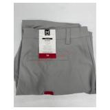 Men's Gray Flat-Front Shorts, Size 34