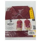 Men's Red Short-Sleeve Polo Shirt, Size M