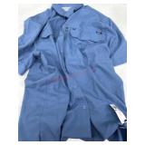 Xl Eddie Bauer Blue Short-Sleeve Button-Up Shirt