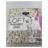 Loft Notch Collar Short Set, Size S