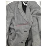Gray Herringbone Blazer, Size 4X
