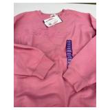 Pink Crewneck Sweatshirt with Maryland Embroidery
