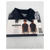 Boys' Black Short-Sleeve Polo Shirt, Size XS