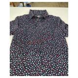 Men's Patterned Short-Sleeve Polo Shirt, Size S