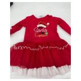 Red Toddler Holiday Dress with Glitter Tulle Skirt