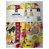 Women's Notch Collar Pajama Set, Size XL