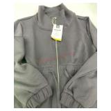 Gray Sandwash Jacket with Drawstring Waist