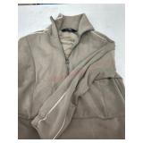 Women's Taupe Half-Zip Pullover, Size XS