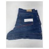 High-Rise Denim Weekend Shorts, Size 16