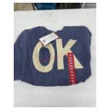 Women's Blue Sweater with 'OK' Graphic