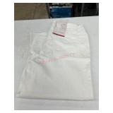 White High-Rise Wide Leg Crop Jeans (Size 14)