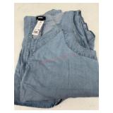 DKNY Women's Large Light Wash Denim Dress
