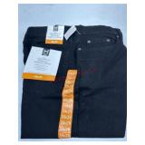 Men's Black Straight Fit Stretch Denim Jeans, 33x2