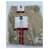 Men's Cotton Pull-On Shorts, XL, Beige