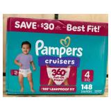Pampers Cruisers Size 4 Diapers, 148 Count