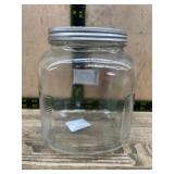 Glass Cracker Jar with Metal Lid
