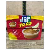 Jif To Go Creamy Peanut Butter, 36 Cups