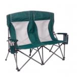 Double Folding Camp Chair with Cup Holders grey no