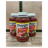 3 Prego Traditional Pasta Sauce Jars