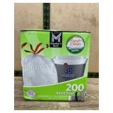 200 Small Trash Bags, 4 Gallon