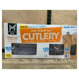 360-Piece Clear Plastic Cutlery Set