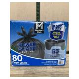 80 Heavy-Duty 55-Gallon Drum Liners