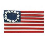 Wooden American Flag with 13 Star Design