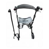 Walker Rollator Seat With Quad Cane