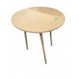 Round Wood Three-Leg Side Table