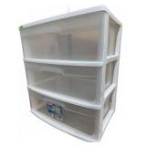 Sterilite 3-Drawer Wide Plastic Cart