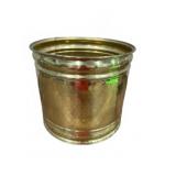 Hammered Brass Planter Pot