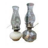 Glass Oil Lanterns with Metal Burners