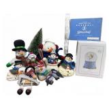 Snowman Figurines and Snow Globe Lot
