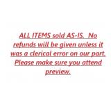 All items sold As-Is