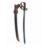 30' Saber with Leather Scabbard