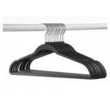50-Pack Black Rubberized Clothes Hangers