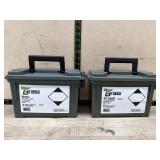 2 blazer brass ammo boxes markings on top
