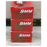 3 boxes 9mm 50 per box