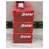 3 boxes 9mm 50 per box